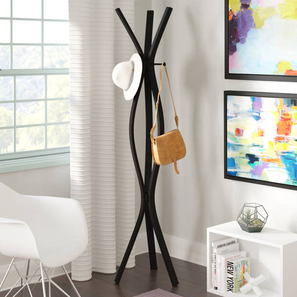 Ivy Bronx Coat Rack, Hall Tree, Free Standing Entryway Bedroom, Metal